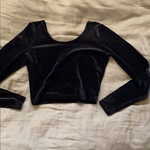 NWOT American appeal. Velvet black crop top.